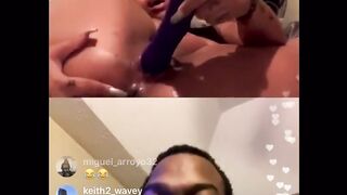 EBONY THOT PLAYS WITH HER TOYS ON RAPPER SWAG HOLLYWOOD INSTAGRAM LIVE