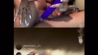 EBONY THOT PLAYS WITH HER TOYS ON RAPPER SWAG HOLLYWOOD INSTAGRAM LIVE