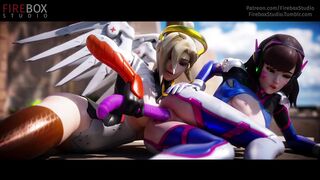 Overwatch Mercy & D.Va Dildo Cum Twitch **firebox Studio** Blizzard