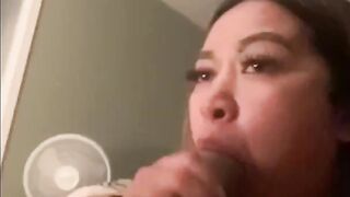 Perfect Body Asian Teen Riding Dick after Blowjob