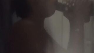 FUCKING IN THE SHOWER, CAME ALL ON THE DICK!!