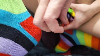 Sharpie Challenge Watch me Stuff my Gapping Pussy with 30 Sharpie Markers in Knee High Socks 4k