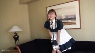 Amazing ho busty UK asian maid n glasses solo