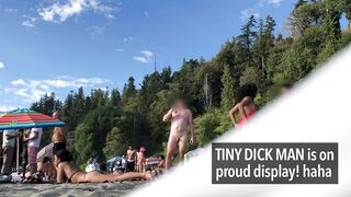 Tiny dick on nude beach! Part 2. Girls laughing #sph #cfnm