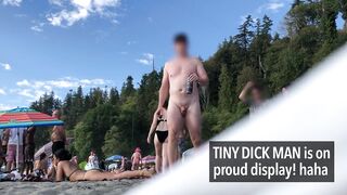 Tiny dick on nude beach! Part 2. Girls laughing #sph #cfnm