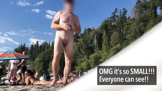 Tiny dick on nude beach! Part 2. Girls laughing #sph #cfnm