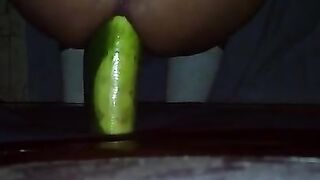 There is a cucumber in my asshole