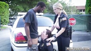 Black woman police officer and tiny