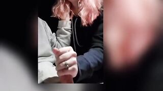 Tinder Slut makes Big Dick Explode in Car