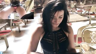 PUPLIC VIBRATING PANTIES ORGASM IN PUBLIC RESTAURANT LUSH