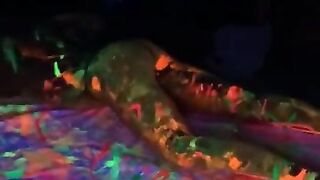 Roxy Rae Playing in Glow-in-the-dark Paint!