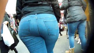 Latina candid donk jeans ass h86..