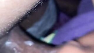 Ebony blowjob swallow