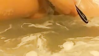 Lesbian Shaves Pussy and Orgasms/ Clit Play