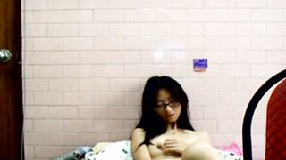 Nerdy Asian Teen Teasing In College Dorm Room