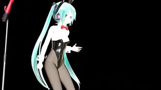 MMD Hatsune Miku Cosplay Conejitos Playboy Dancing Apple Pie by [Piconano-Femto]