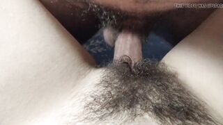 GUY CUM FAST ON HAIRY PUSSY