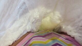 Pee in Panties under a Diaper. Abdl