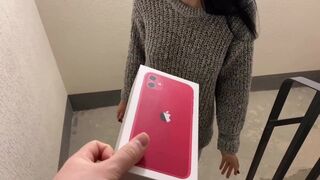 my neighbor gave a blowjob in the stairwell for an iPhone