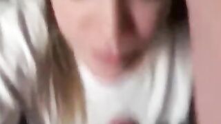 POV SLOPPY FACEFUCK & DEEPTHROAT SNAPCHAT BLOWJOB - Stepmom FUCKS Stepson