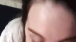 POV SLOPPY FACEFUCK & DEEPTHROAT SNAPCHAT BLOWJOB - Stepmom FUCKS Stepson