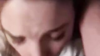 POV SLOPPY FACEFUCK & DEEPTHROAT SNAPCHAT BLOWJOB - Stepmom FUCKS Stepson