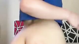 SNAPCHAT WHITE GIRL OILING AND TRYING HER NEW BUTTPLUG PORN - ANAL