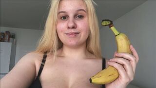 ANAL BANANA!!!  NO CUCUMBER! IT’S A BANANA FOR MY ASS! :)