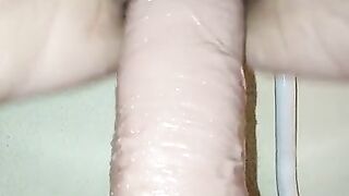 Sexy Milf riding big dildo masturbating multiorgasm squirt