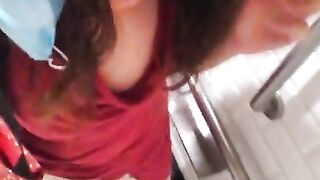 PUBLIC RESTROOM Facemask Covid-19 Pandemic MESSY Peeing Fetish Slut PinkMoonLust on ONLYFANS