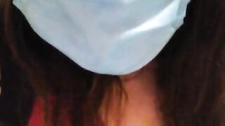 PUBLIC RESTROOM Facemask Covid-19 Pandemic MESSY Peeing Fetish Slut PinkMoonLust on ONLYFANS