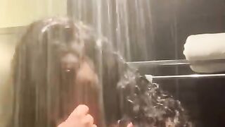 Ebony Shower Tease