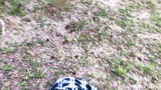 Ball Sucking Amateur Public BJ in the Woods HUGE CUMSHOT she Licks it Up!!!!