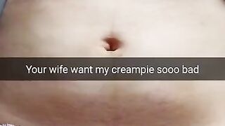 Your Cheating Wife is Ready for Huge Impregnation Creampie in her Pussy! [cuckold. Snapchat]