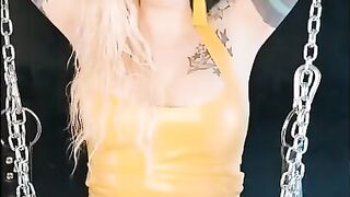 Mistress MIzfit Blonde MILF Free Onlyfans Sling Strap on Pegging P.o.v Domination in Latex