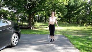 Piper Blush Jump Rope Test no Bra