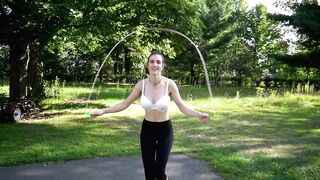 Piper Blush Jump Rope Test no Bra