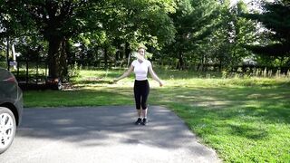 Piper Blush Jump Rope Test no Bra