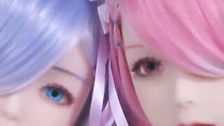 Re Zero Rem TPE Silicone Sex Dolls Cosplay Fucking anime