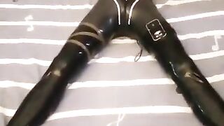 Kigurumi latex bondage vibrator