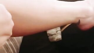 Cute Kinky little Feet and Toes with Sexy Siren Tattoo on Ankle // Playing & Wiggling