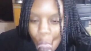 Sucking Dick on her Momma Couch | Sloppy Head Savage