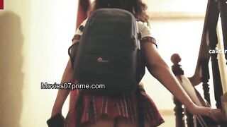 Indian Hot babe Nitya in School Uniforn Flaunt her Ass