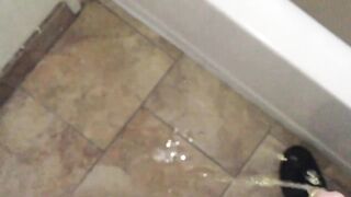 Pissing on the floor