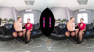 VRConk Chubby Girls Masturbating With Double Dildo VR Porn