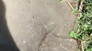 Feet Playing in a Puddle