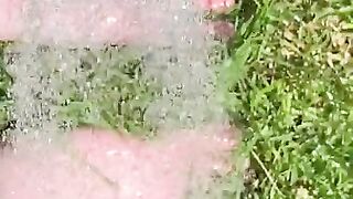 Getting Feet really Wet in the Grass