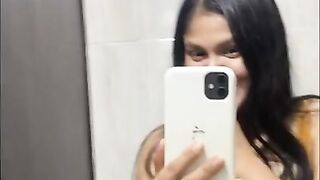 In the Bathroom of the Bar, my Girlfriend Sends me a Horny Video