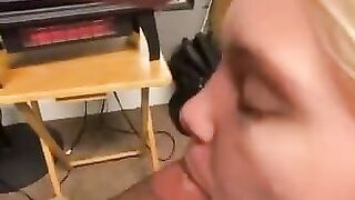 Blonde Deepthroat and Swallow BBC