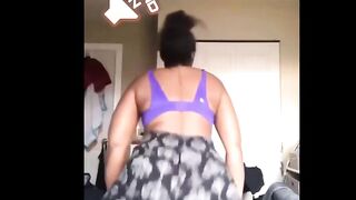 Ebony with fat ass twerks on Instagram in pants